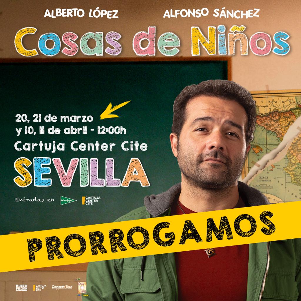 Que maravilla es prorrogar por aclamación popular, en tu ciudad y con tu gente.
Hacer temporada de teatro en Sevilla, un sueño hecho realidad. ¡Y a las 12 de la mañana! Para que os vayais luego a comer. Entradas aquí cartujacenter.janto.es/espectaculo/lo… ¿Nos ayudáis con un RT? #cosasdeniños