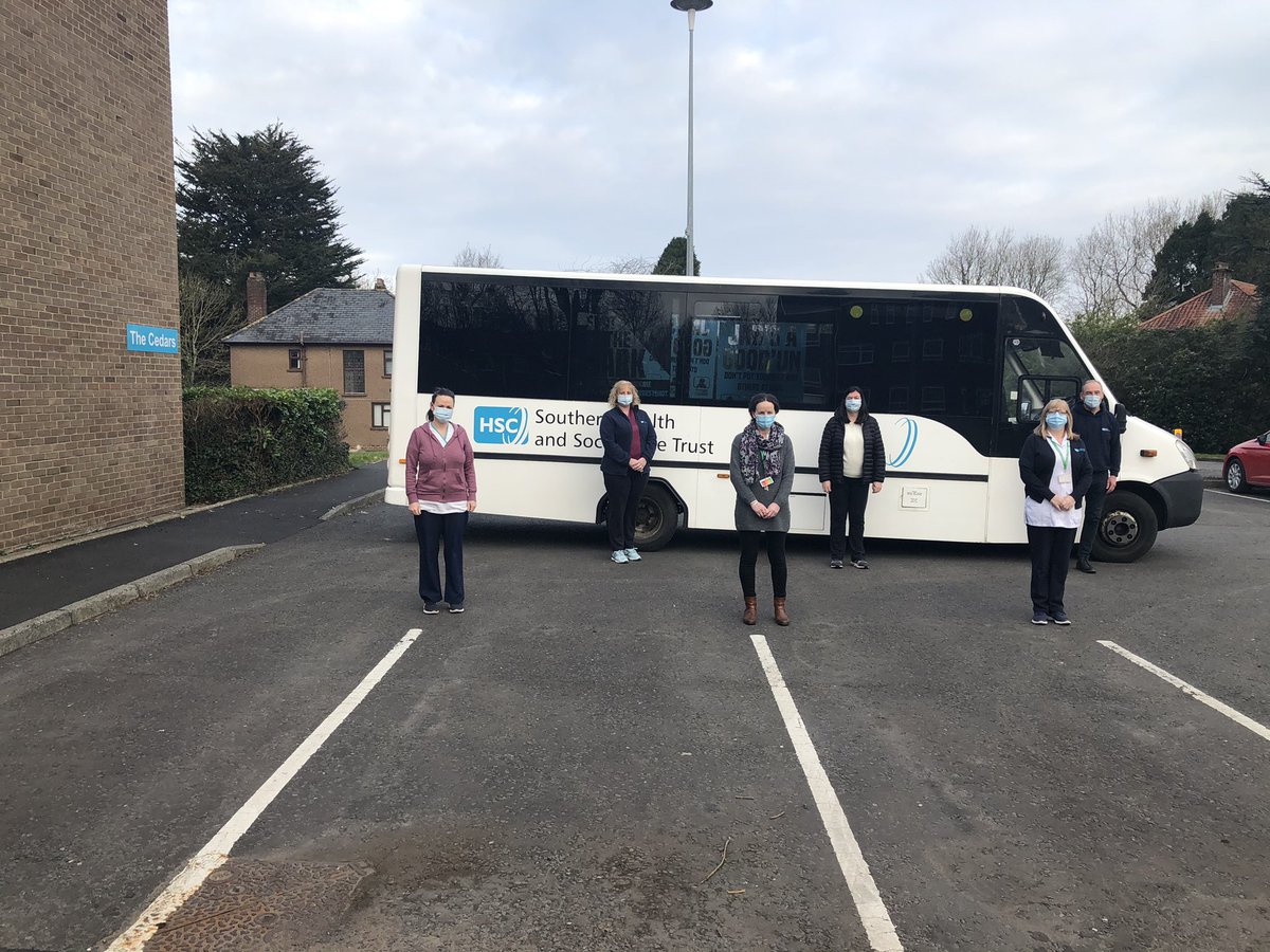 ClaireRussellDN's tweet photo. @SouthernHSCT A massive thanks to all involved for a fantastic achievement in the Care Home Mobile Vaccination Programme, as we head out today on our final journey of this phase🤗 https://t.co/ZLbYGXq8Gt