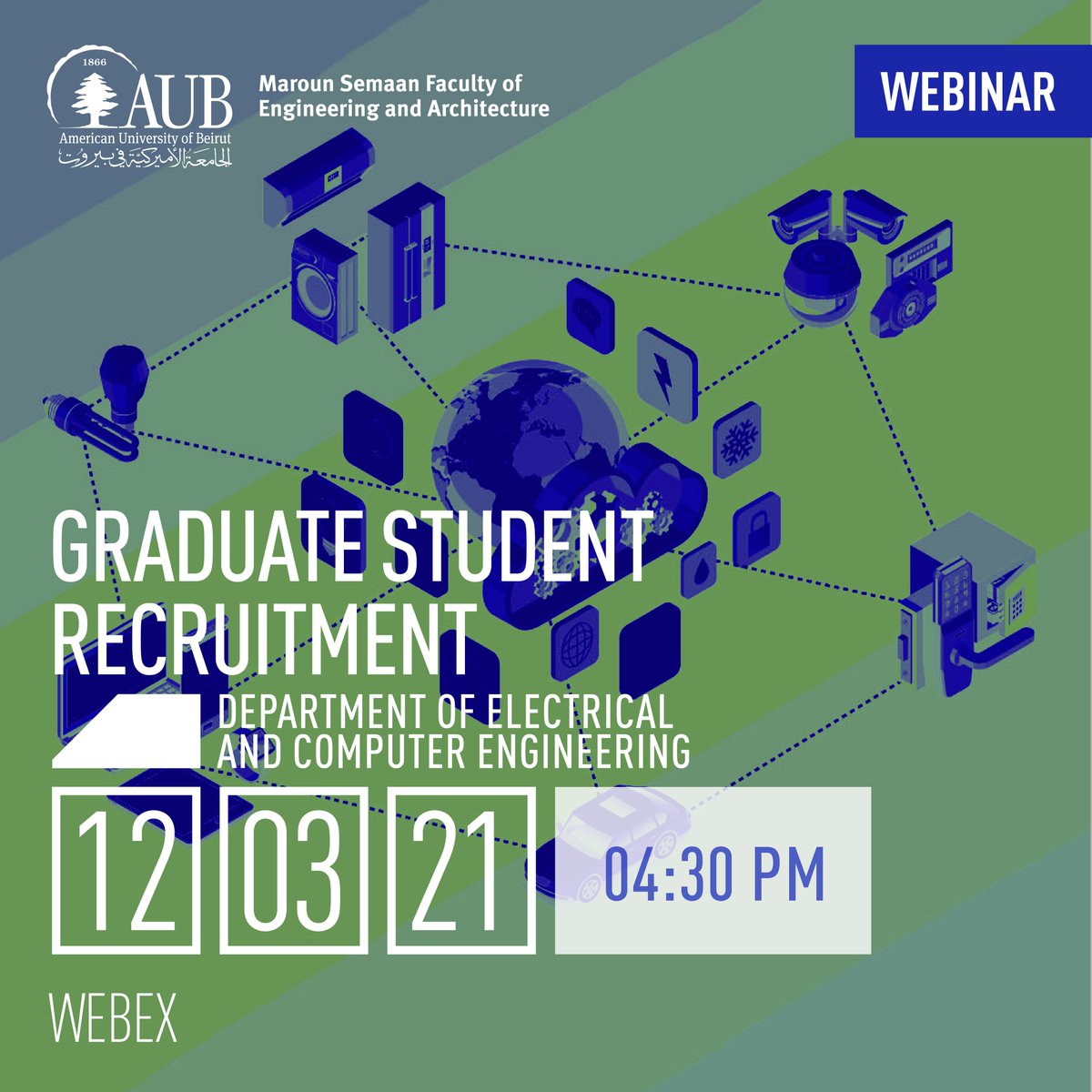 MSFEA (@msfea_aub) on Twitter photo Are you interested in graduate studies❓
Let’s meet at the ECE Graduate Student Recruitment Webinar Friday 12 March at 4h30!
For registration and more info visit this link 👇
aub.edu.lb/msfea/events/p…
<a href="/AUB_Lebanon/">American University of Beirut</a> <a href="/AUBGradCouncil/">AUB Graduate Council</a>
#AUB #MSFEA #Engineering Are you interested in graduate studies❓
Let’s meet at the ECE Graduate Student Recruitment Webinar Friday 12 March at 4h30!
For registration and more info visit this link 👇
aub.edu.lb/msfea/events/p…
<a href="/AUB_Lebanon/">American University of Beirut</a> <a href="/AUBGradCouncil/">AUB Graduate Council</a>
#AUB #MSFEA #Engineering