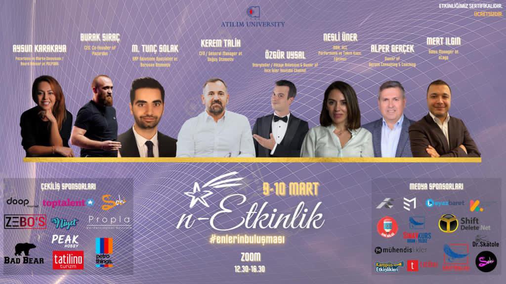 Atılım Üniversitesi Endüstri Mühendisliği Öğrenci Topluluğu'nun düzenlediği, ''EN'' lerin buluştuğu N-Etkinlik 9-10 Mart tarihlerinde Zoom platformunda ücretsiz olarak gerçekleşecektir. Kayıt linkinden kaydınızı oluşturabilirsiniz.
https://t.co/PHTxONCFod https://t.co/OppZL39Q6n