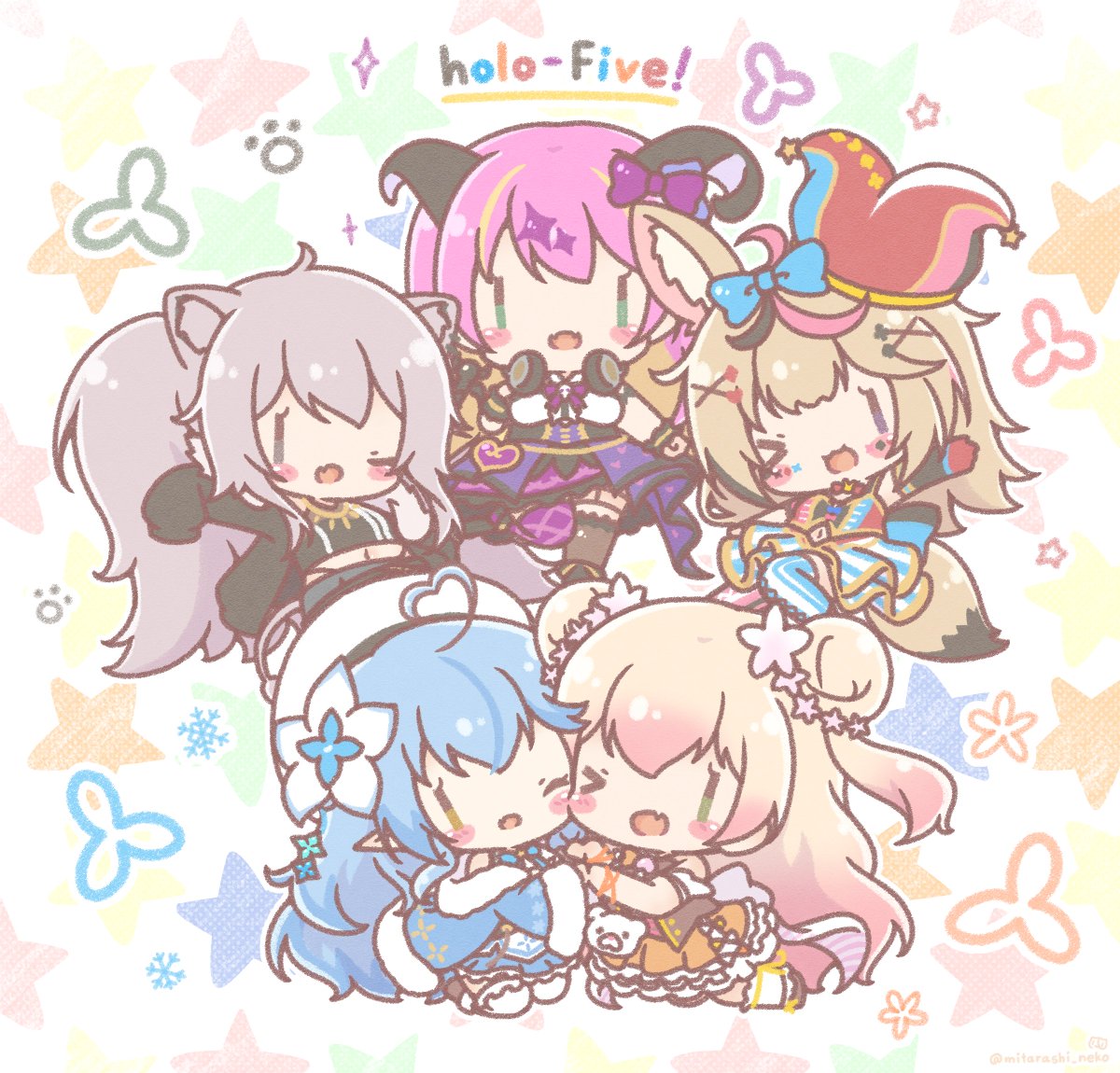 桃鈴ねね ,尾丸ポルカ ,獅白ぼたん ,雪花ラミィ 「ほろふぁいぶ!✨ #