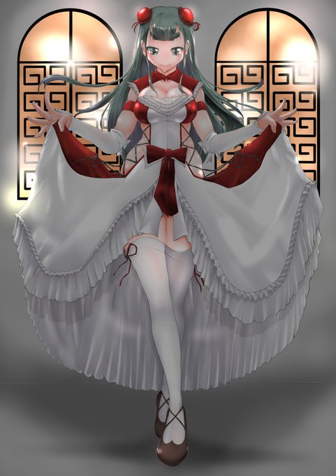 オープンチャイナドレスのtwitterイラスト検索結果