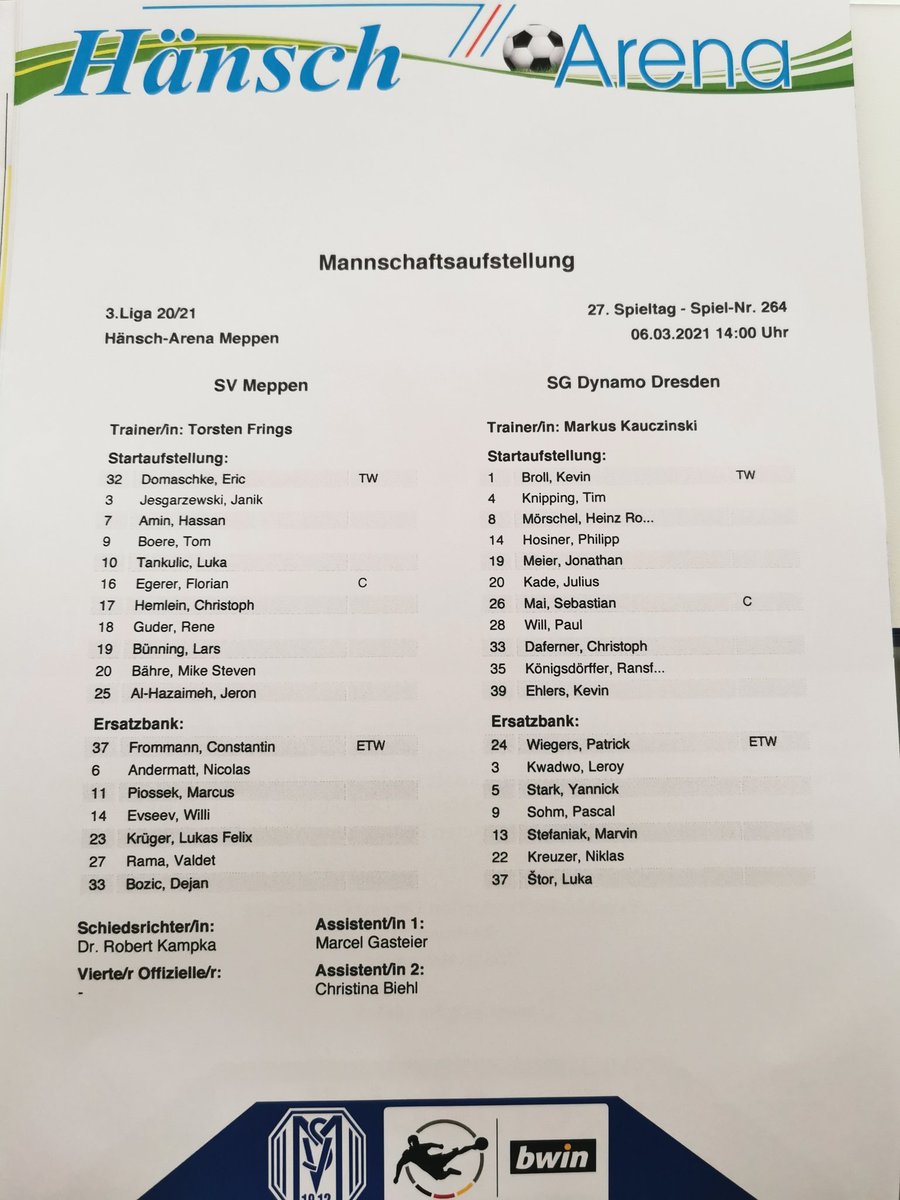 Jeddmas's tweet image. Moin aus #Meppen. Der Tabellenführer der 3. Liga ist zu Gast im Emsland und will Sieg Nr. 17. Aber Vorsicht, hier wird scharf geschossen. 👇 #sgd1953 #SVMSGD