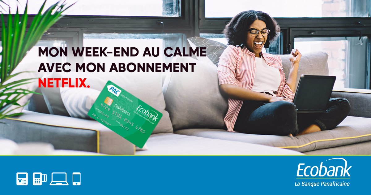Renouvelez votre abonnement Netflix avec confiance et en toute sécurité grâce à la Visa Cash Xpress.
#Visacashxpress
#Banquedigitale