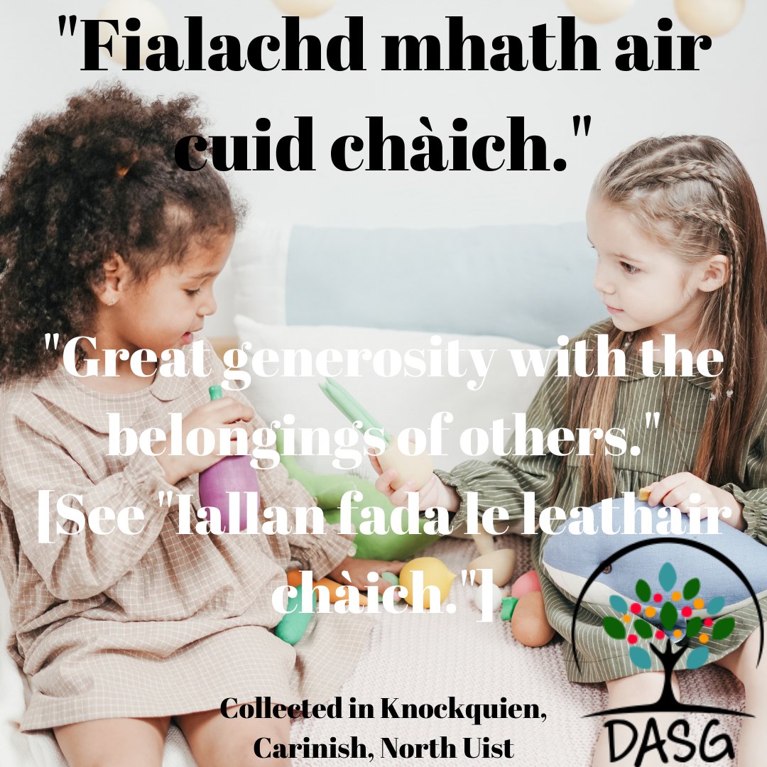 DASG_Glaschu's tweet photo. https://t.co/iMXXOWRFie
#Gàidhlig #Gaelic #DASG #OilthighGhlaschu #UniversityofGlasgow #UofG
😍👍
#fialaidh #coibhneil #generosity #friendly
#DisathairnenanSeanfhacal #ProverbSaturday
😄
#comhairle #stiùireadh #iùladh #advice

#CnocCuidhein #Knockquien #UibhistaTuath #NorthUist https://t.co/kqO6kfqh9n