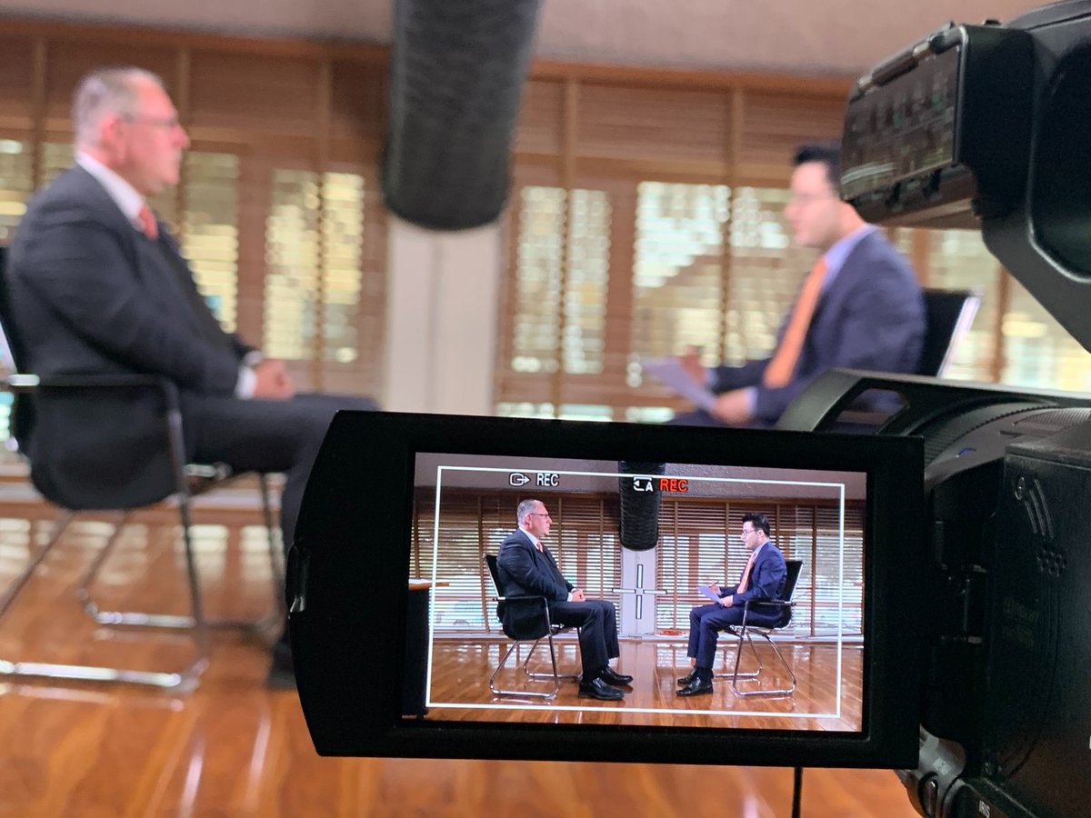 UNDPaf's tweet photo. “We are clustering @UNDPaf programmes in to three pillars, that are Peace, Prosperity and Sustainability, which are directly linked to #ANPDF’s Peace Building, State Building and Market Building pillars, we want government ownership” @AbdallahDardari speaking to @1TVNewsAF. https://t.co/bpss1RfK7v