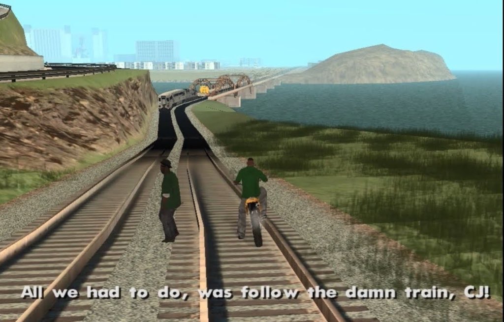 Future perfect таблица. Сиджей ты должен был следовать за поездом. All we had to do was follow the damn train cj. Гта сан андреас миссия с поездом и мотоциклом. Follow the damn train cj.