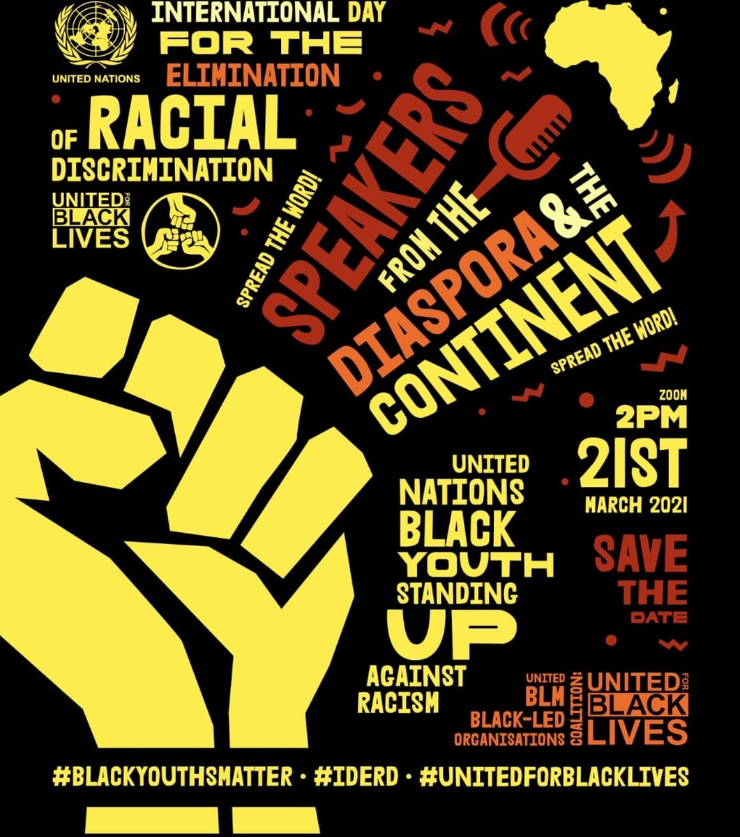 Support this UK UN anti Racism Day event 21st March at 2pm <a href="/BLMEnfield/">Black Lives Matter Enfield</a> <a href="/BLMCardiff/">Black Lives Matter Cardiff&Vale</a> <a href="/BLMScotland/">BLM Scotland Official</a> <a href="/BLMEastMidlands/">BLM East Midlands</a> <a href="/BLMCymru/">Black Lives Matter Wales</a> <a href="/BlmukOrg/">blmuk.org</a> <a href="/ukblm/">Black Lives Matter UK (inactive)</a> <a href="/OpBlackVote/">Operation Black Vote</a> <a href="/RunnymedeTrust/">Runnymede Trust</a> @LucyAdvocacySS <a href="/BlackImpact_/">Black Impact</a> <a href="/blkprotestlegal/">Black Protest Legal Support UK</a> <a href="/CMARMigration/">Centre for Migration Advice and Research</a> <a href="/MirandaGrell/">Miranda Grell</a> <a href="/toxtethtv/">Toxteth TV</a> <a href="/ScarcityStudios/">Scarcity News</a>