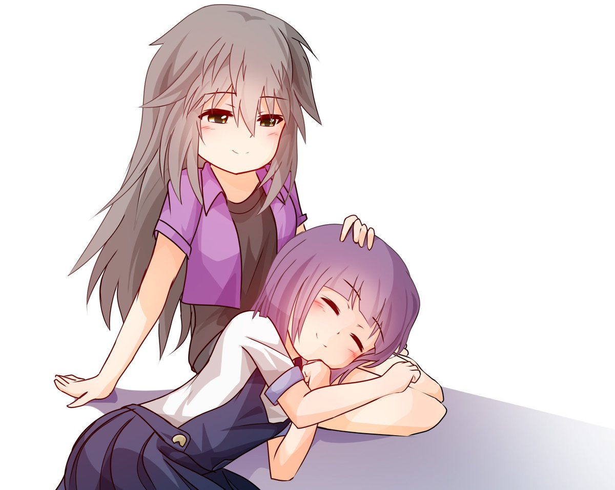 「チヱ殿のお膝は安心します♪
 …そうかい。それは良かった
#アリスギアお絵かき 」|イヴパスのイラスト