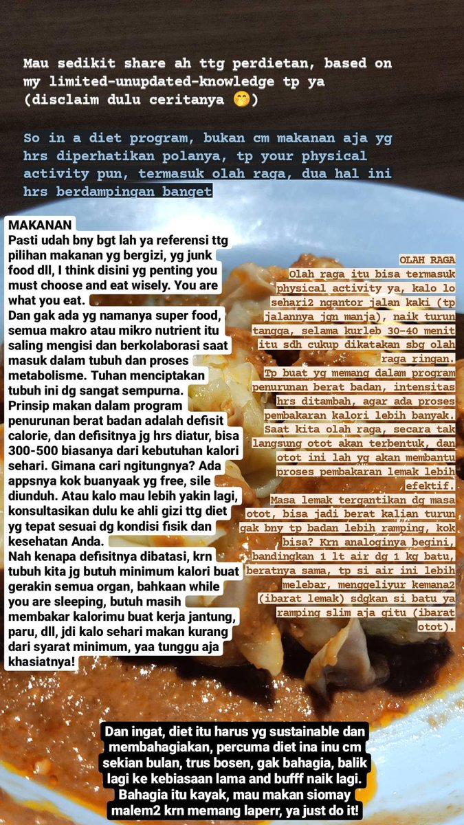 bie_muh's tweet photo. Sempat nulis gini jg, krn gemes dg klaim2nya yg menjerumuskan.
Ini urusan sehat sakit nya org, jdi gak boleh ngasal, apalagi sampe publish book dan 'ceramah' sana sini.
Ilmu Gizi itu science based, bukan testimoni based. https://t.co/RrFkotAb8J