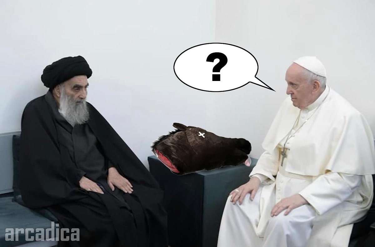 Arcadica's tweet photo. Cortesie per gli ospiti #PapaFrancesco #Iraq https://t.co/XAqbRzbQp1