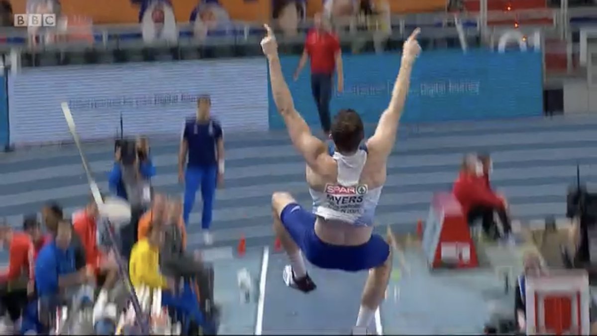 SamPRPooley's tweet photo. Amazing to see @charlie_myersss in the Pole Vault at the @EuroAthletics! Great work!! https://t.co/iIvt7JZssI