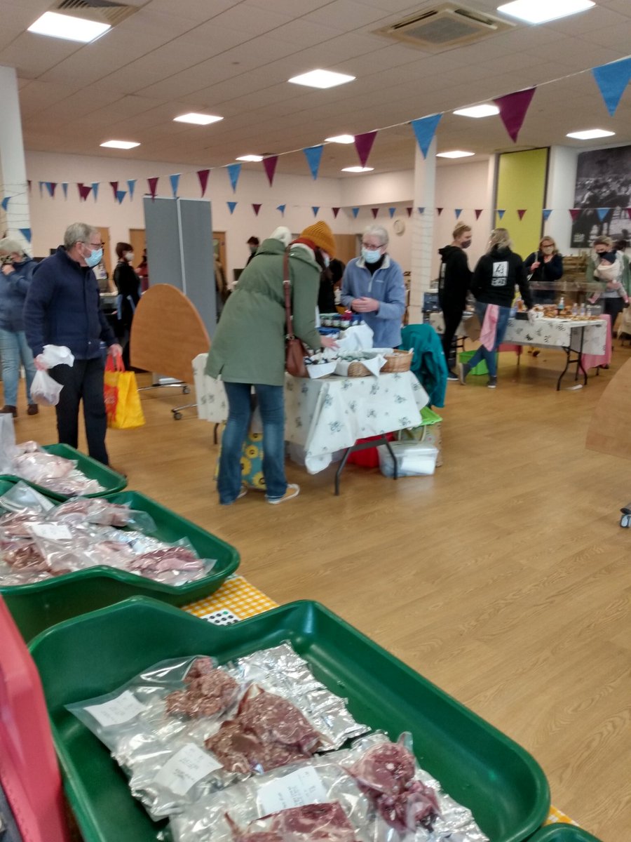 We are at <a href="/HelstonMarket/">Helston Market</a> this morning, great atmosphere and fantastic local food