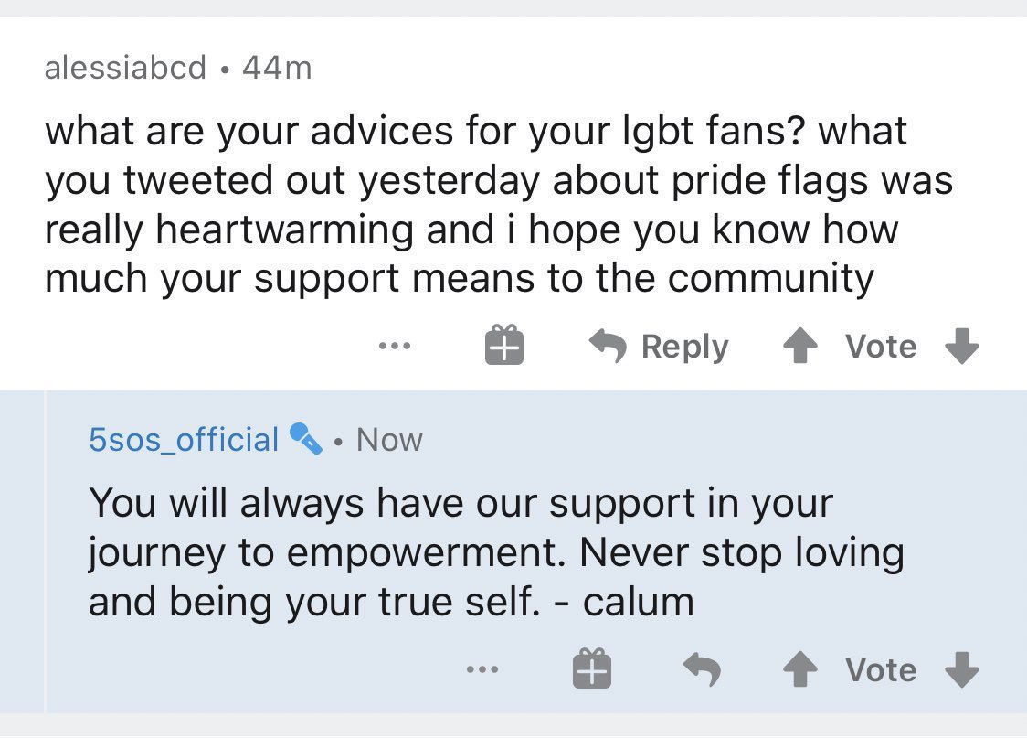 nickelafi's tweet photo. calum the lgbtq+ defender https://t.co/pq8ZXRPEaH
