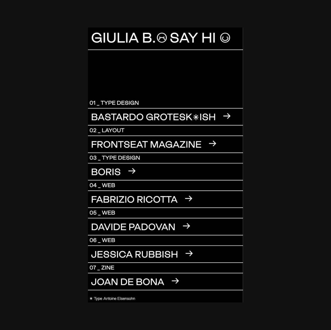 Site No. 2431 — Giulia Boggio —  klikkentheke.com/catalogue/giul…⠀