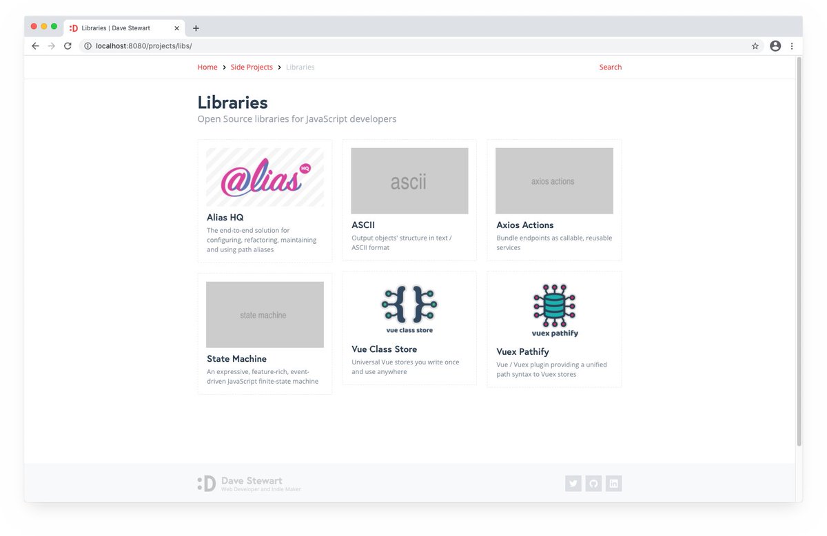 dave_stewart's tweet image. New personal site going well! #vuepress #vue