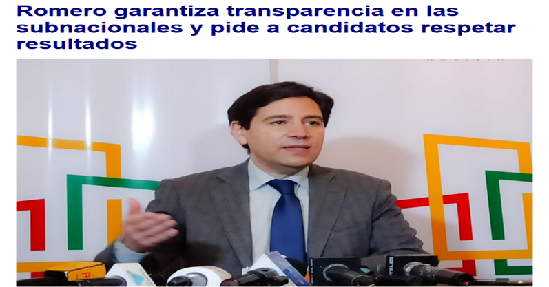 MonicaAparicioA's tweet photo. 🔴A LAS PUERTAS DE OTRO FRAUDE
Romero garantiza transparencia en las subnacionales y pide a candidatos respetar resultados
▶️Persecusión Judicial
▶️Intento de inhabilitación a candidatos
▶️Sistema #Starmatic Sistema del Fraude
▶️Mismos expertos del Fraude Electoral 2019 y 2020 https://t.co/V38J9sKx4U
