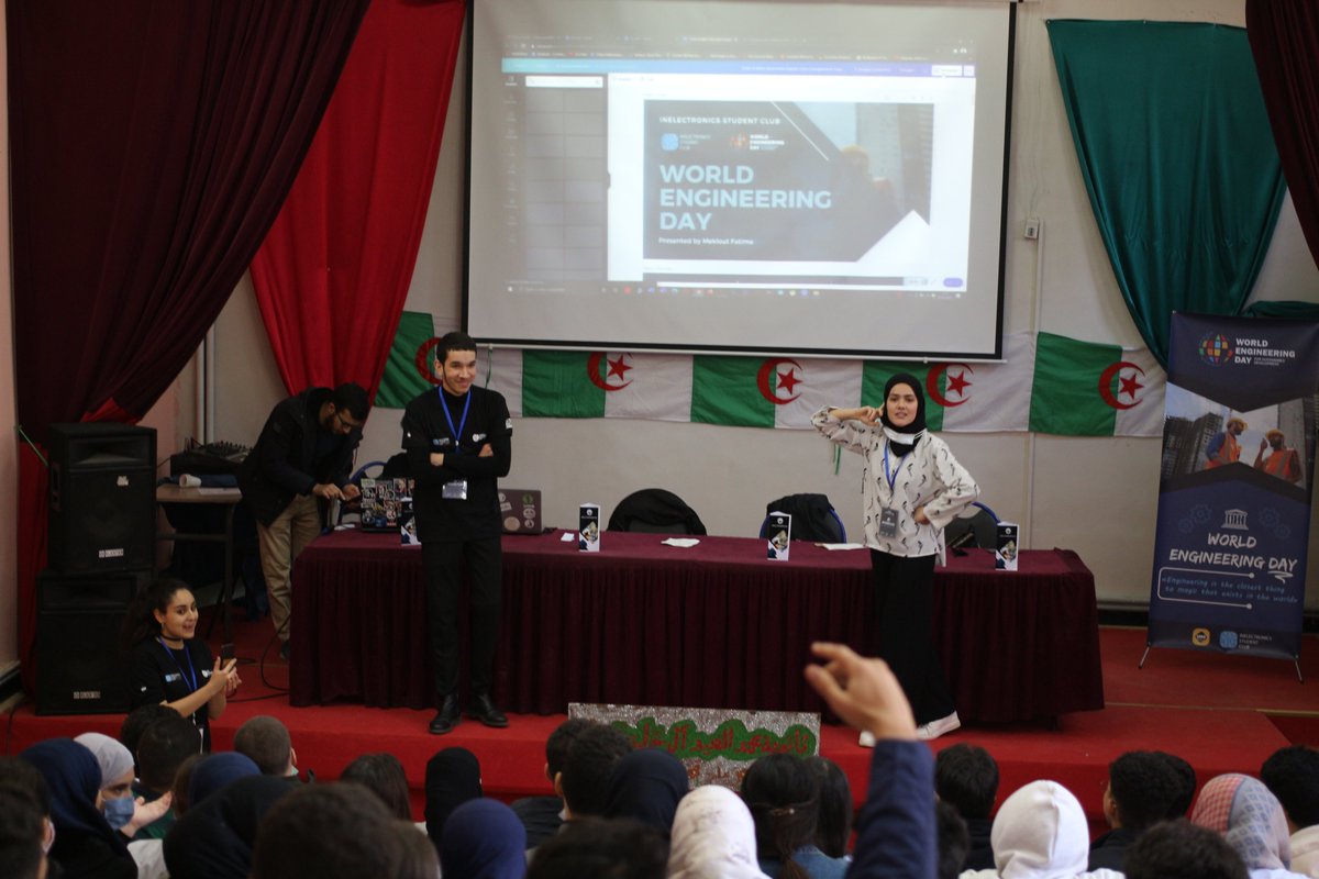 InelectronicsC's tweet photo. In the afternoon, ISC organized a visit to “Mohamed Al Khalifa” high school, where a small conference about engineering was held, followed by an Arduino workshop. The high schoolers enjoyed discovering the engineering world.
 #wed #WorldEngineeringDay #UNESCO #INELEC #ISC https://t.co/Sij7bEJPzS