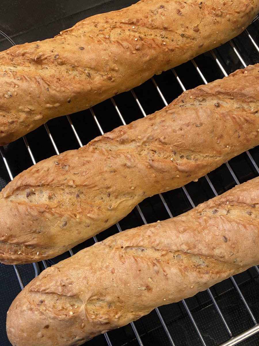 nuttycow's tweet photo. #saturdaybake my first attempt at a baguette https://t.co/PREzZalc90