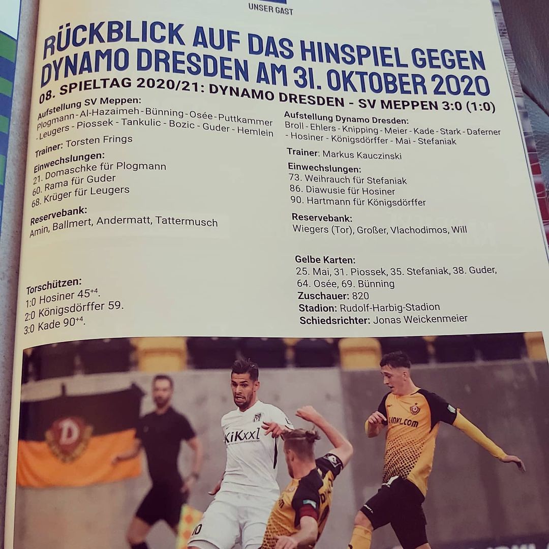 svmeppenBR's tweet image. Nosso adversário, SG Dynamo Dresden. 👀🗞️⚽ #ndsvm #svmsgd #SVMSGD