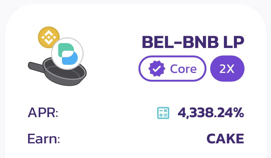👑Bella Protocol TVL surpassed $26M!👑

☕️*HOT*
 $BEL - $BNB Farm <a href="/PancakeSwap/">PancakeSwap</a> APY 1,000%
🤑2x reward for first 48hrs 
1x reward afterward 
pancakeswap.finance/pools

APY at: 
🍔 $HBTC 51%
🍵 $USDT 55% 
🎂 $USDC 60%
🍮 $ARPA 40% 
🍧 $WBTC 48%
🐬More rewards: fscn.bella.fi
