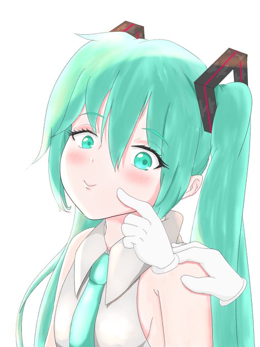 ミクさんのほっぺぷにぷに😆👈
#初音ミク 