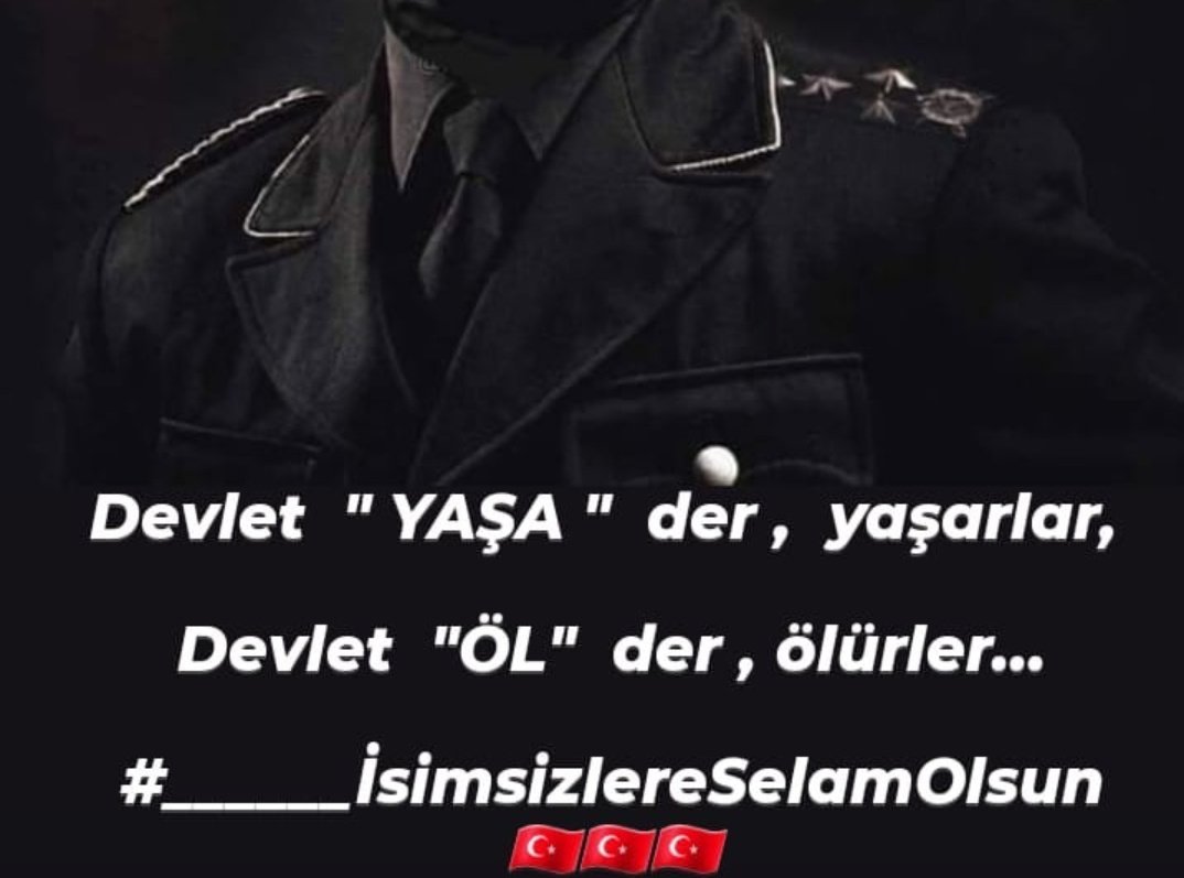Tüm İsimsizlere 
Selâm Olsun İyiki Varsınız Hakkınızı Ödeyemeyiz 🇹🇷🇹🇷🇹🇷🇹🇷🇹🇷