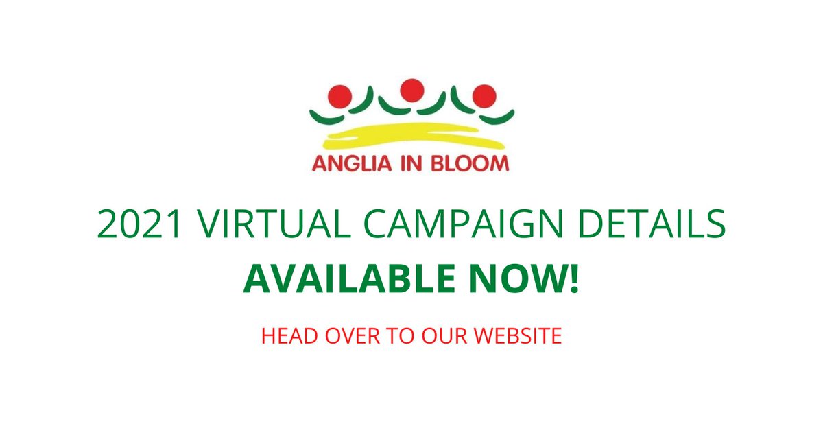 🚨2021 VIRTUAL CAMPAIGN DETAILS🚨

Based on the success of last year's and the current situation, we will be hosting another Virtual Campaign this year!

GOOD LUCK WITH YOUR ENTRIES &amp; THANK YOU FOR YOUR ONGOING SUPPORT🌷

Please Click Here:
angliainbloom.co.uk/virtual-campai…