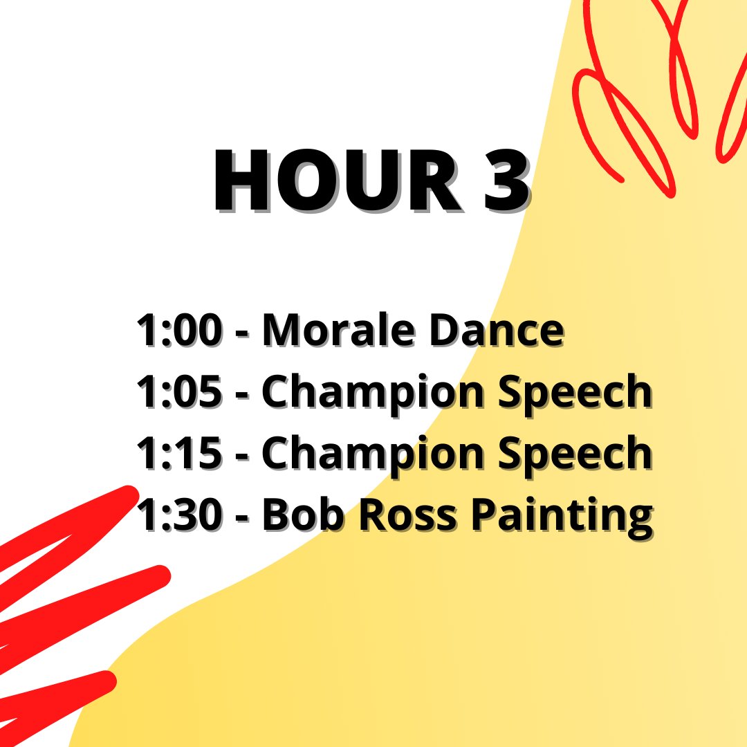UCDanceMarathon's tweet photo. HOUR 3! Tune into this hour to hear from 2 of our Champions and get out your painting supplies to follow along on *Zoom*! Keep fundraising and sharing your Donor Drive with family and friends! #FTK https://t.co/nzovX56U1c