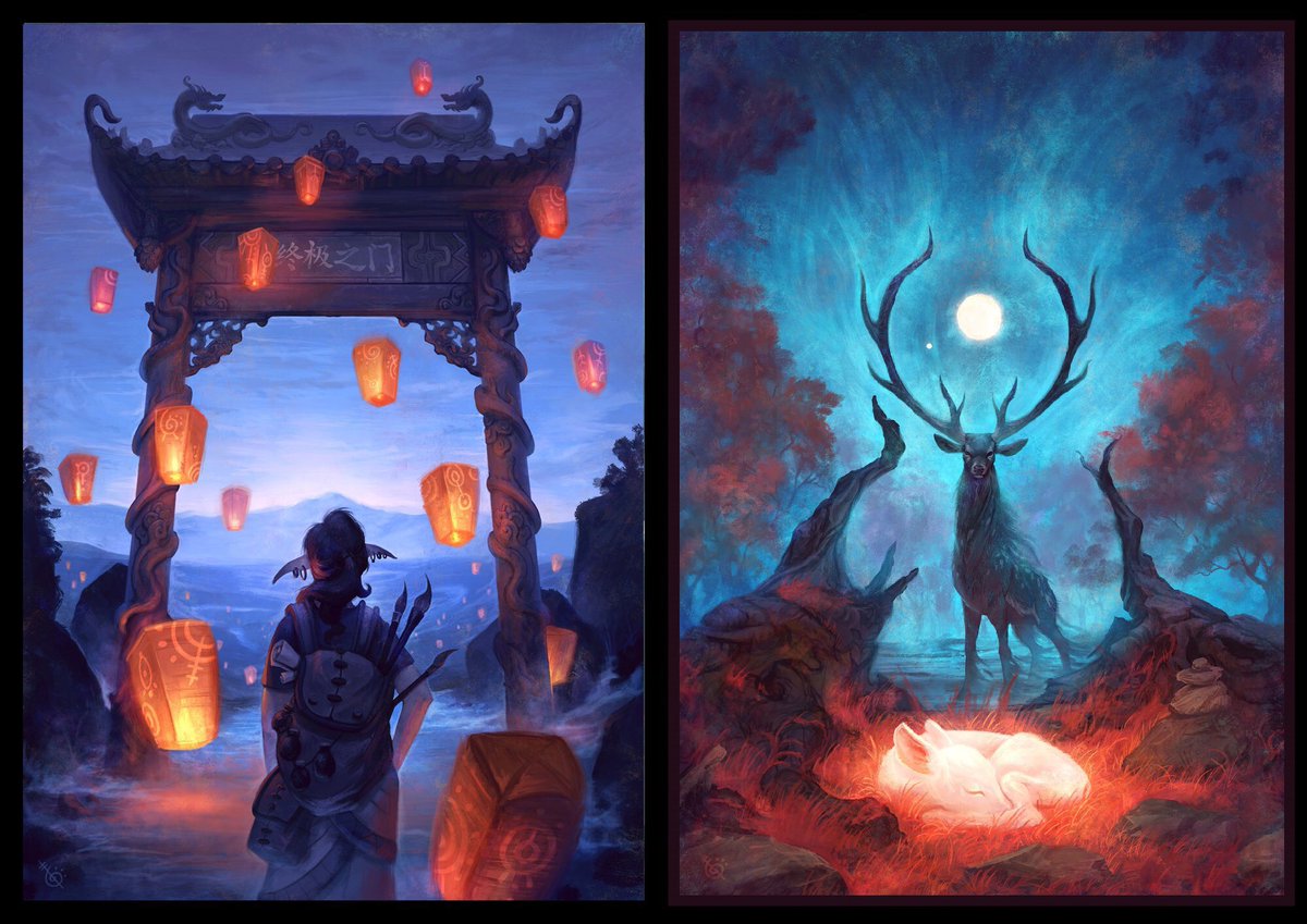 Warhuan's tweet photo. @angelmartin_nc Me apunto! Ilustraciones de fantasía, naturaleza y mitología por aquí! https://t.co/fw6TItCf9i