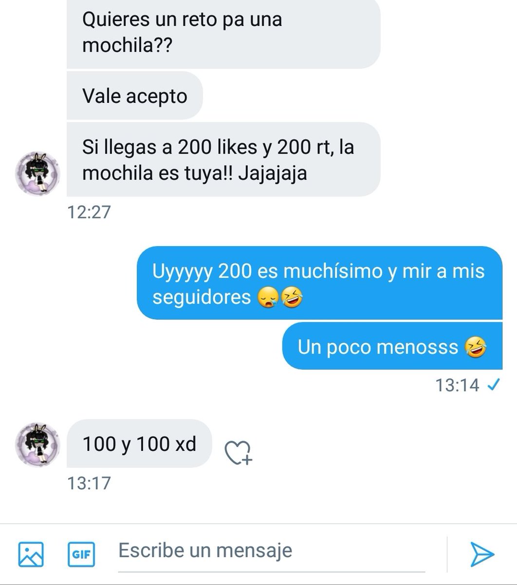 ES_Fabrii's tweet photo. Me reto @BEAH_26 , me ayudan a conseguir 100rt y 100fav para ganar la mochila? 🙏❤ https://t.co/nuKMK3UDYg