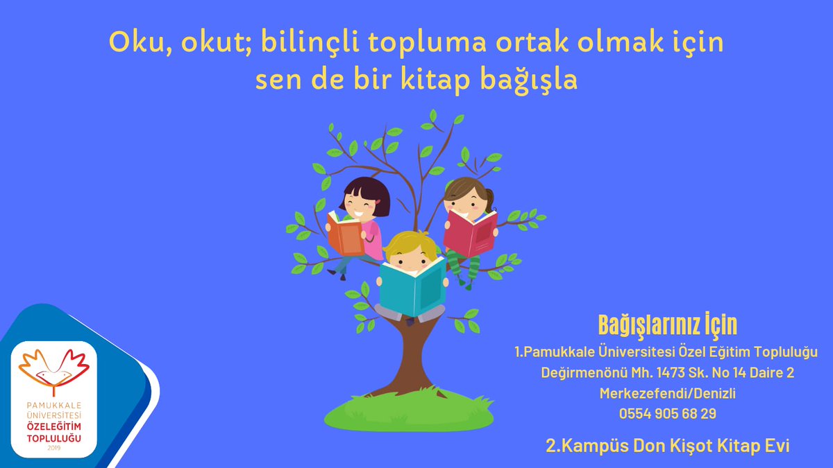 Kampanyamiza destek olan/olacak  bütün canlara kocaman teşekkürler📚📚💚💙
 #bircocukbirkitap
 #kitapseverler