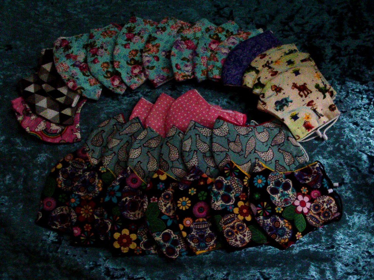 Some ace fabrics donated by Sara, one of our makers, along with some more masks. Thanks for topping up our supply! We'll give these out via #foodbanks &amp; other community support projects in #Chingford #HighamsPark #Leyton #Leytonstone &amp; #Walthamstow.