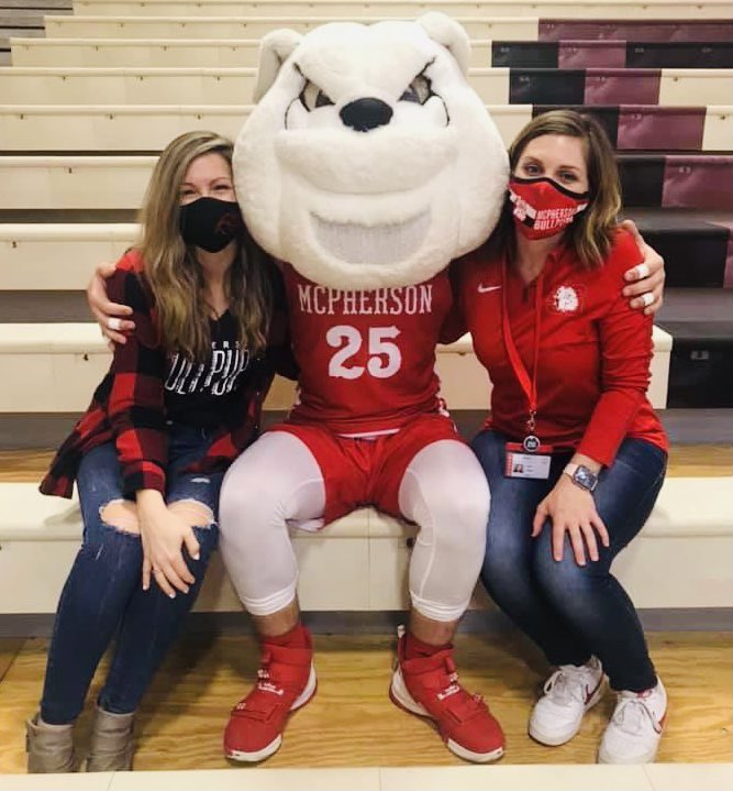 Great job tonight, Spike!  Was great to have you travel with the cheerleaders to Buhler!! Thanks for catching a pic with the coaches!! ❤️