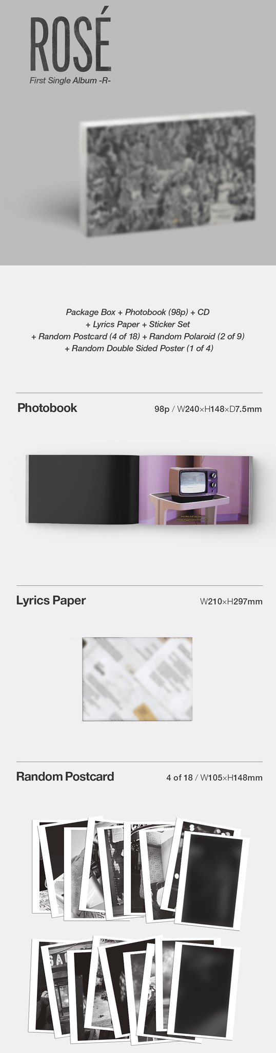 ROSE R 1st single photobook セット
