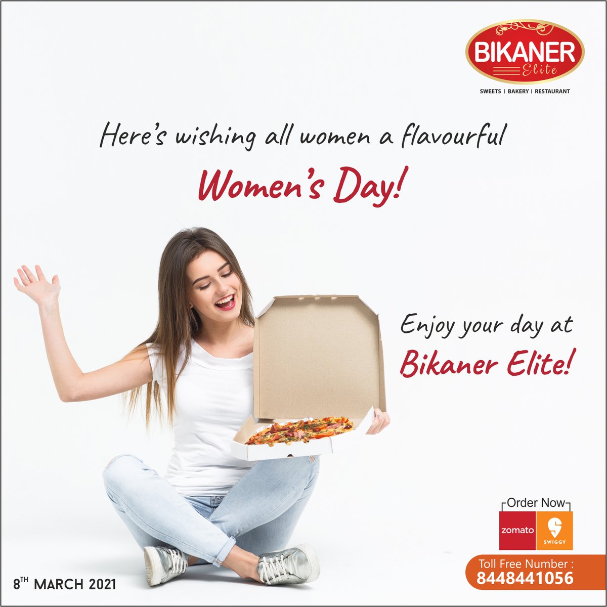 BikanerElite's tweet photo. Bikaner Elite salutes all women who put in their best in everything they do and fill our lives with the flavours of care and affection.
#InternationalWomensDay
.
.
.
#Womensday #delicioufood #enjoyyourday #Bikanerelite #Bakery #Restaurant #PatnaDiaries #GoodFood #PatnaFood https://t.co/r70Eln4fWK