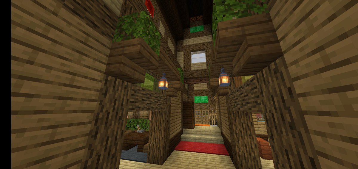 しんる 趣味垢 内装できました 玄関と廊下 ダイニングキッチン 寝室 Minecraft マインクラフト マイクラ