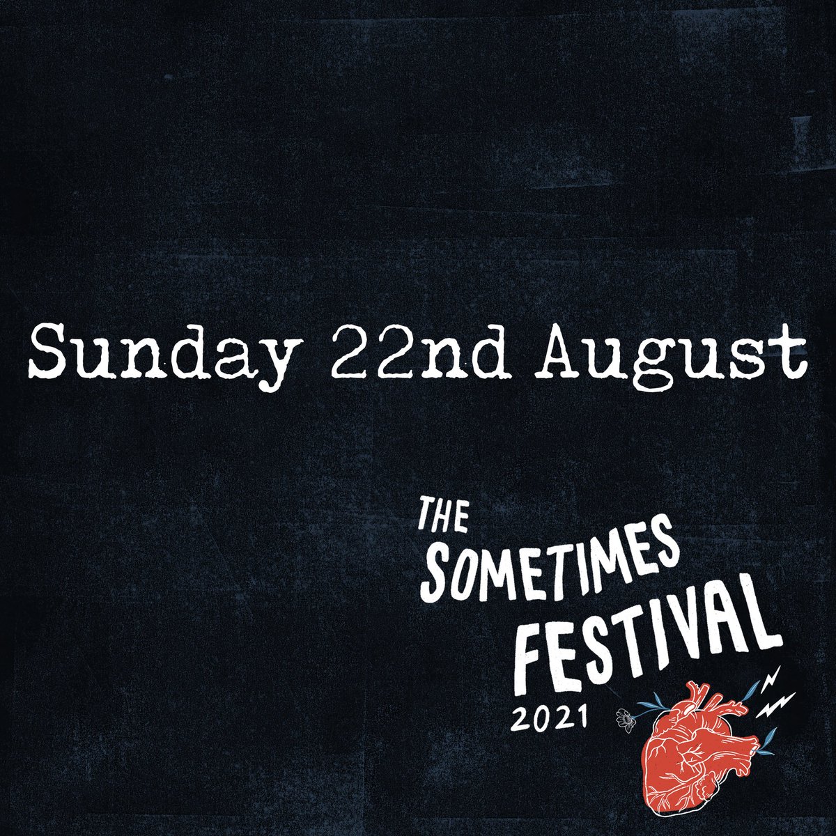 So <a href="/SometimesFest/">The Sometimes Festival</a> has had to reschedule to 22nd August! 

On the bright side, sounds like a great summer atmosphere for hangs with so many new and old friends <a href="/MAYPINEuk/">MAYPINE</a> <a href="/LukeRainsford/">Luke Rainsford</a> <a href="/ChapterandVer5e/">CHAPTER AND VERSE</a> <a href="/assirensfall/">AS SIRENS FALL</a> 

♥️