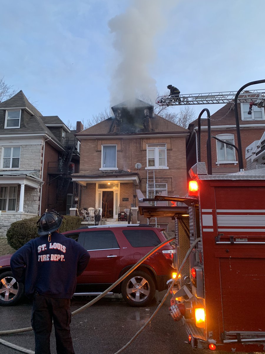 The <a href="/STLFireDept/">St. Louis Fire Dept</a> responded for a house fire in the 5200 block of Ridge @ 6am. If not for the presence of working smoke alarms, which woke the occupants we would not be able to report that all 7 occupants made it out safely. <a href="/STLPublicSafety/">STL City DPS</a>