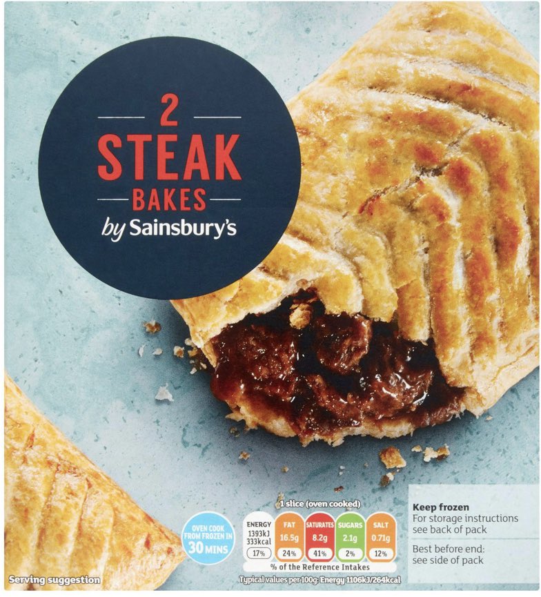AlanRedpath's tweet image. Feeling ripped off @sainsburys 2 bits of meat inside our steak bakes. Shocking!
@MartinSLewis