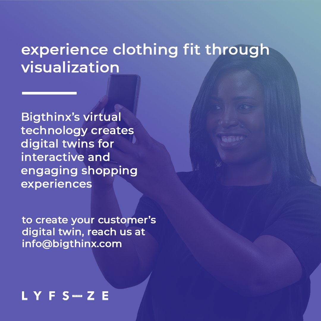 lyfsize's tweet photo. @Bigthinx's #artificialintelligence #technology offers a highly #personalized experience for consumers which would enable your #ecommerce brand to improve #conversions by up to 250% - #bounceback stronger from the effects of the #pandemic.
@lyflikeapp
 #fashiontech #Sustainable https://t.co/JS0Nzmo0CY