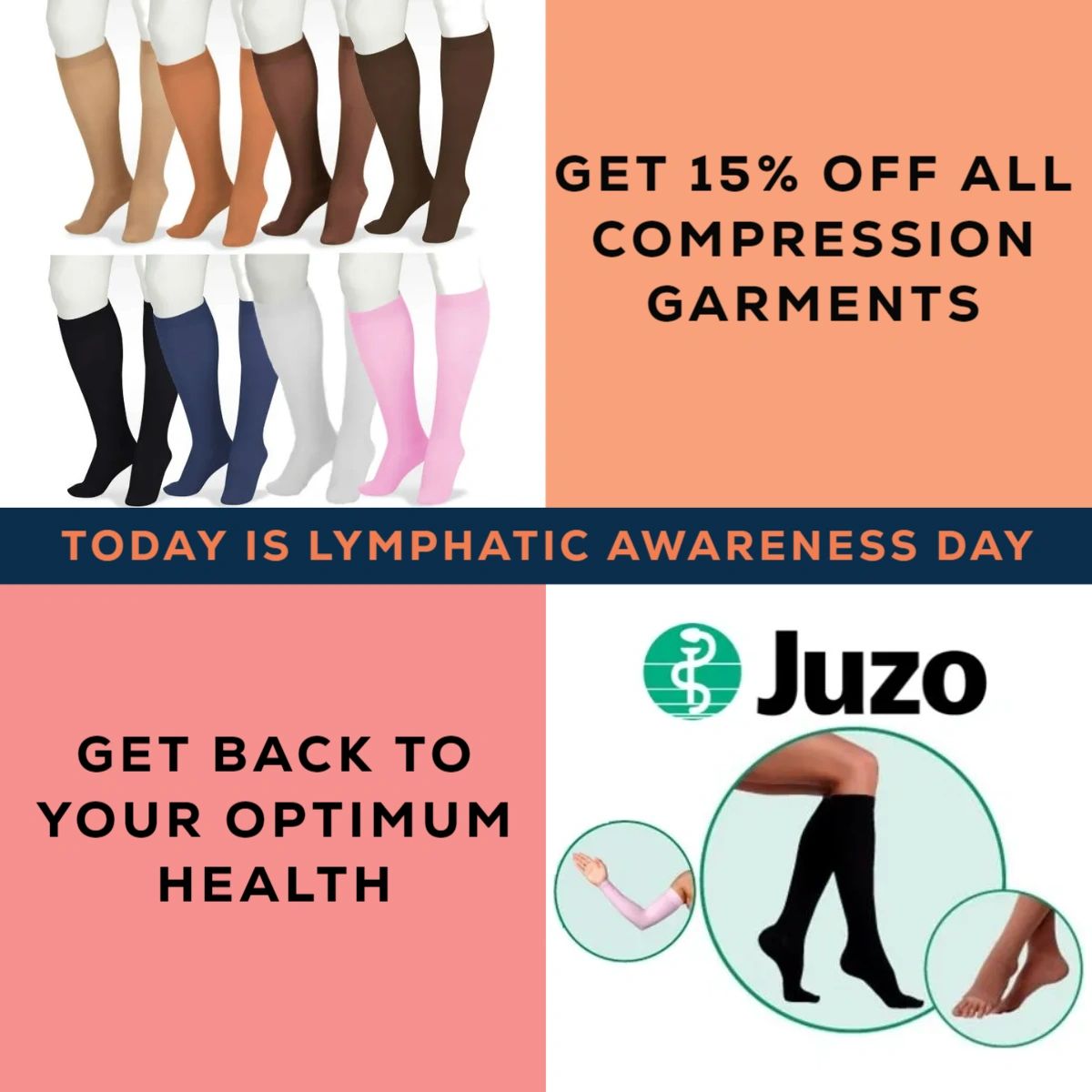 OptimumHeatlh's tweet image. Today is World Lymphedema Day! Compression can help reduce and control lymphoedema. Throughout March we are offering 15% off our compression garments.
#sudbury #compressiongarment #shoplocal #supportlocal #lymphoedema #lymphoedemaawareness #health #sale #greatersudbury