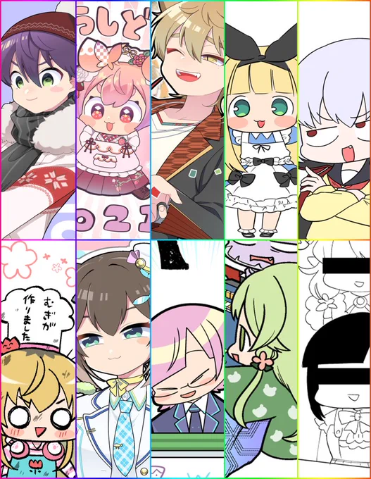 2期生3周年おめでとう～!!!最近描いたのとか描いてたのまとめ。4年目もたくさん追いかけたい。 