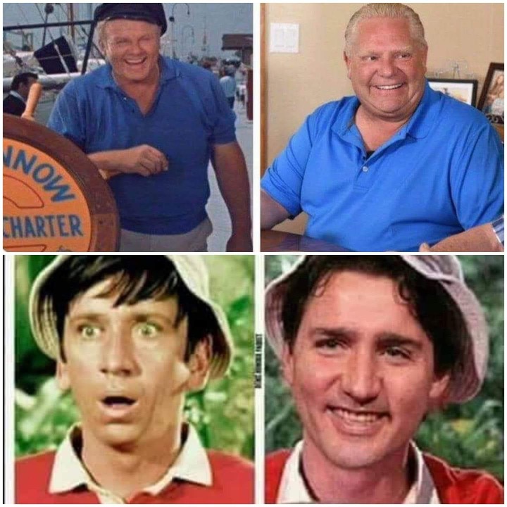JeffStanzel's tweet image. take a look, any resemblance? #coronavirus #PANDAMIC #ontpoli #cdnpoli #gilligansisland #Ford #Trudeau