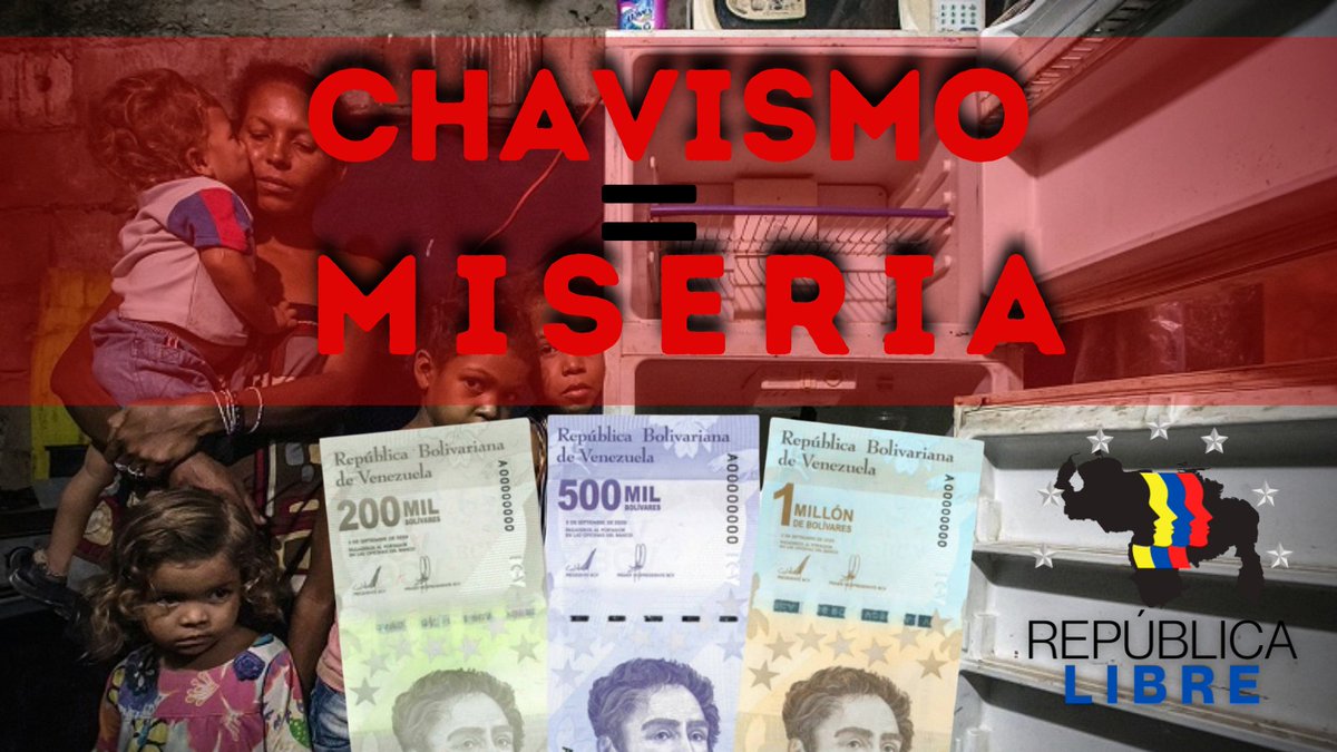 La tiranía madurista anunció una nueva ampliación del cono monetario.

Esto sólo propende al empobrecimiento progresivo de la población y a la devaluación sistemática del Bolívar.
#ChavismoEsMiseria