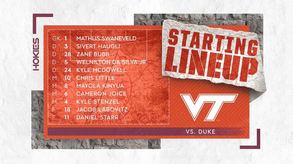 HokiesMSoccer's tweet photo. Our XI for today ⬇️ https://t.co/GD6ZHd8KrE