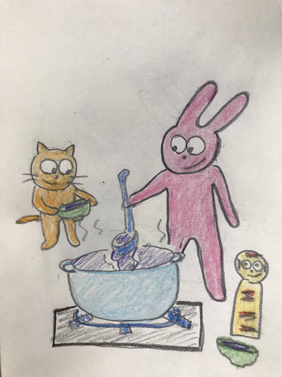 たいがどう たいがどうイラスト乙部 うさぎ食堂 みんなで食べましょう 何ですか その紫のもの 紫いもカレースープです 食べたことがないから 味はわかりませんが みんなで食べれば なんでも美味しい イラスト修行中 無料食堂