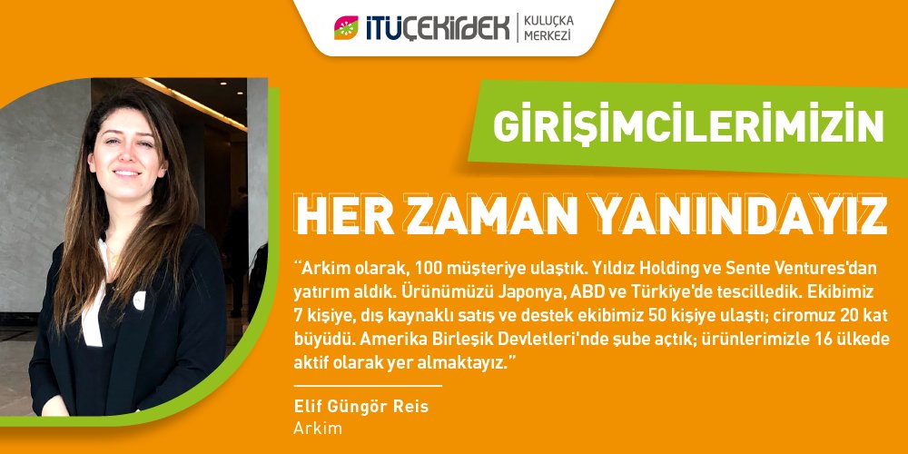 İTÜ Çekirdek (@itucekirdek) on Twitter photo İTÜ Çekirdek olarak, #girişimcilerimizin daima #yanındayız!
Teknolojik girişiminle bir yol arkadaşına ihtiyacın varsa birçok avantajla seni bekliyoruz!
İkinci eğitim dönemi başvuruları 10 Mart’a kadar açık. Linke tıkla ve aramıza katıl.👉🏻itucekirdek.com/basvuru/
<a href="/ElifGungorReis/">Dr. Elif Güngör Reis</a> İTÜ Çekirdek olarak, #girişimcilerimizin daima #yanındayız!
Teknolojik girişiminle bir yol arkadaşına ihtiyacın varsa birçok avantajla seni bekliyoruz!
İkinci eğitim dönemi başvuruları 10 Mart’a kadar açık. Linke tıkla ve aramıza katıl.👉🏻itucekirdek.com/basvuru/
<a href="/ElifGungorReis/">Dr. Elif Güngör Reis</a>