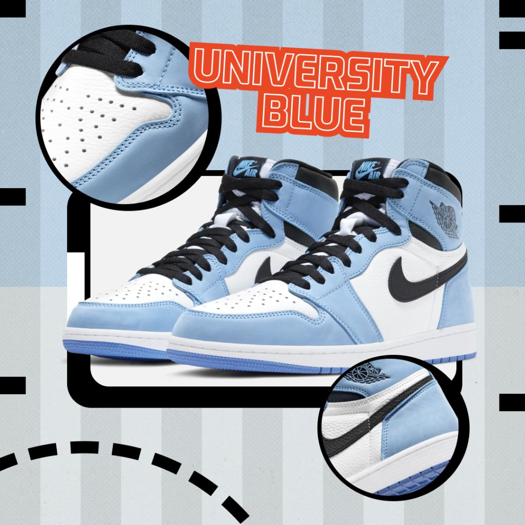 foot locker air jordan 1 university blue