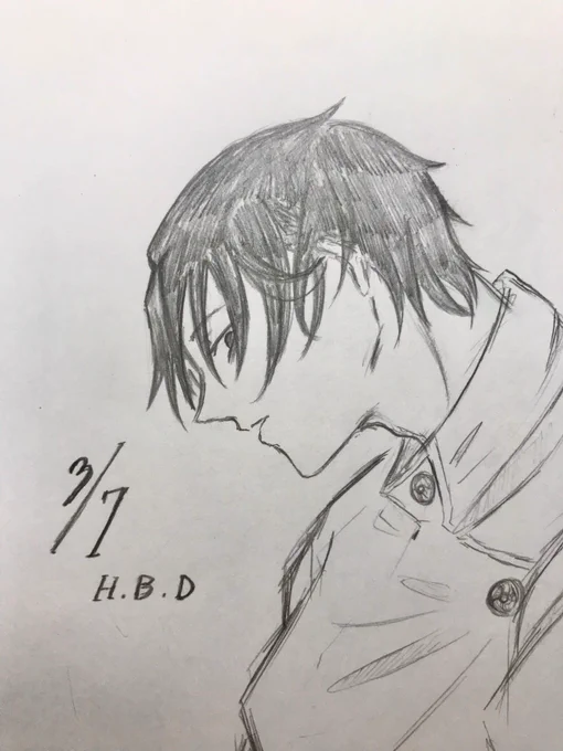 誕生日おめでとう!ずっと大好きだ!昔あげた絵も一緒に… #乙骨憂太生誕祭2021#乙骨憂太誕生祭2021 